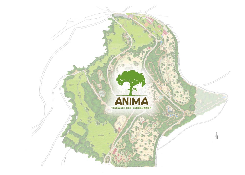 Anima Tierwelt Lageplan